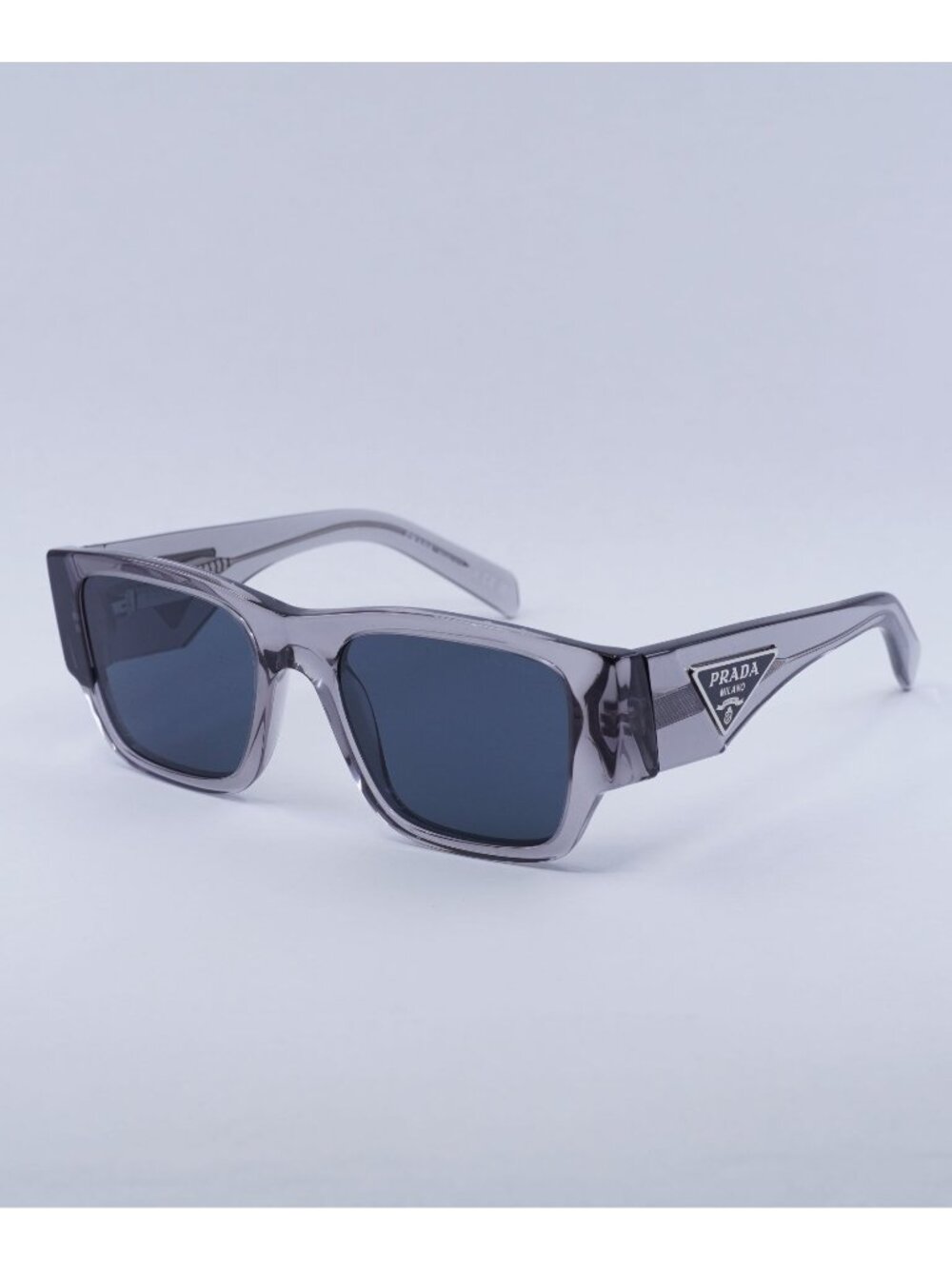 Prada PR10ZS 16Z70B Sunglasses Transparent Asphalt Square Frame